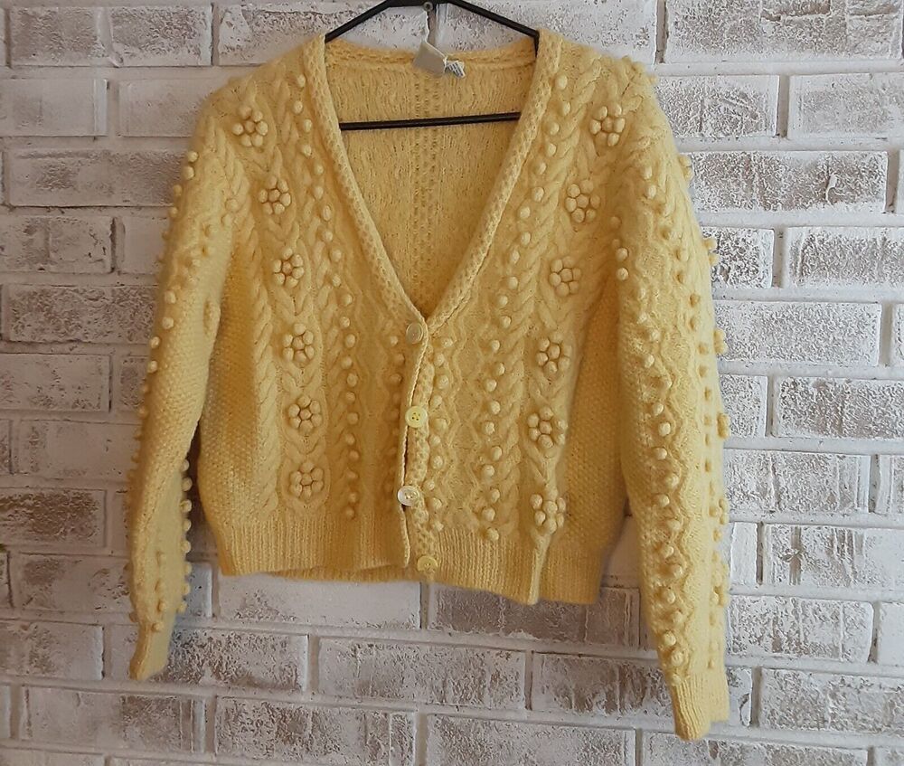 Vintage J.G.Hook Cardigan Hob-Knob Romantic sz L Read